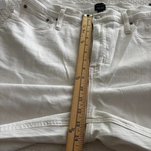 NWT J. Crew Petite High Rise Flare Crop Jean Pant in Signature Stretch 34P WHITE - Picture 7 of 12